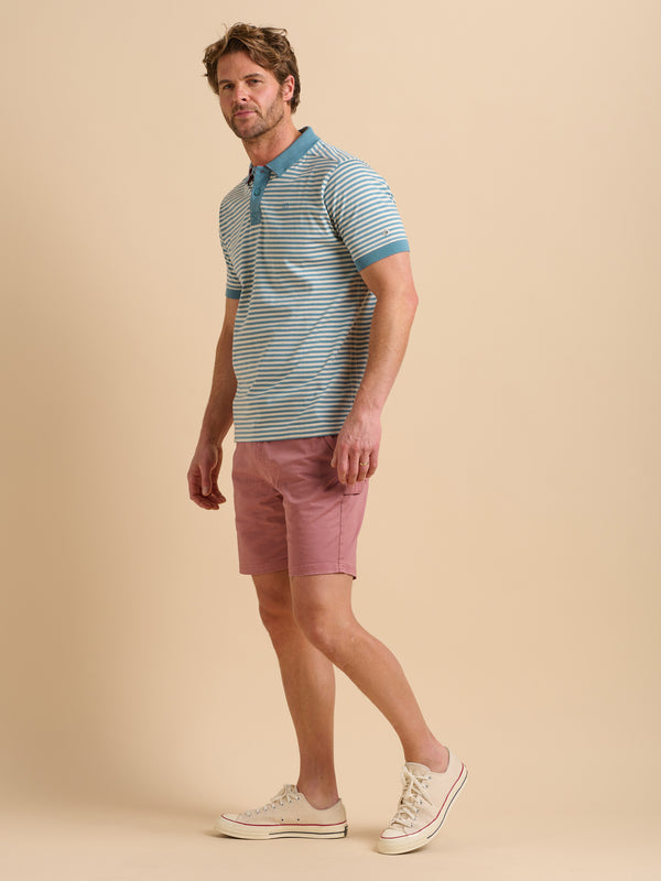 Brakeburn Smoke Blue Stripe Polo
