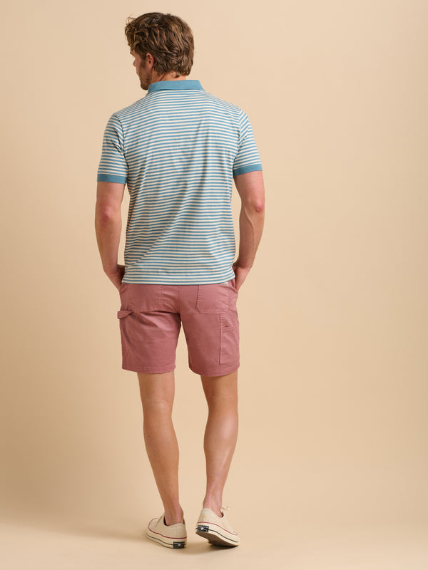 Brakeburn Smoke Blue Stripe Polo