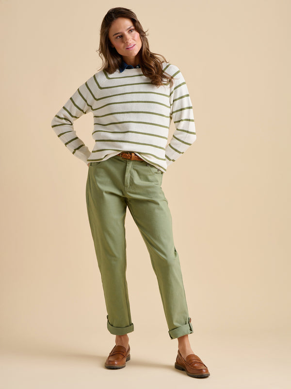 Brakeburn Stripe Crew Neck Knitted Jumper