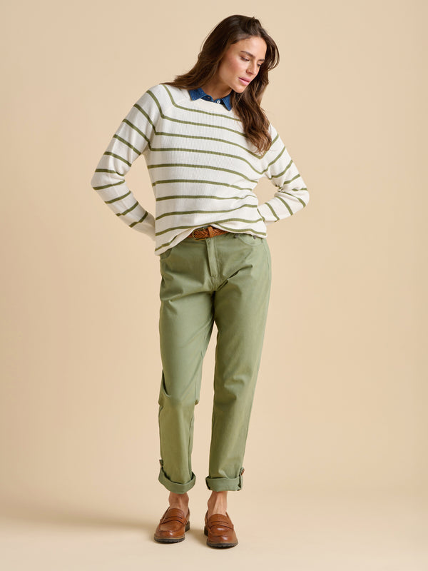 Brakeburn Stripe Crew Neck Knitted Jumper