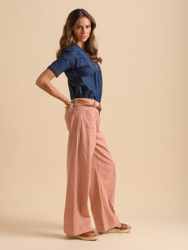 Brakeburn Stripe Straight Leg Jeans