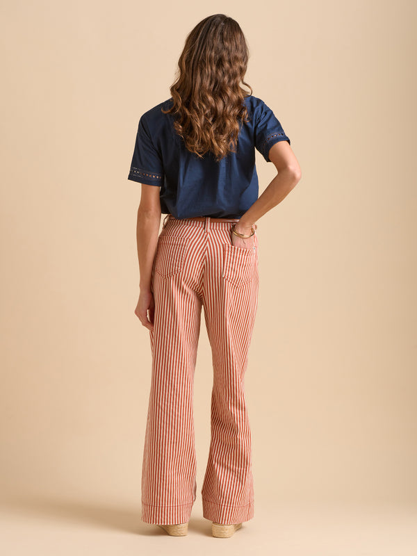 Brakeburn Stripe Straight Leg Jeans