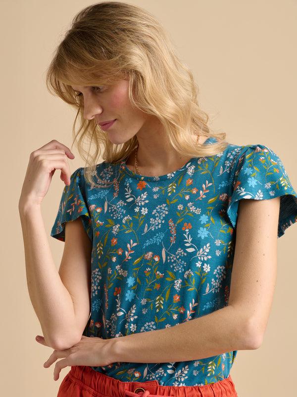 brakeburn Teal Shoreline Meadow Jersey T Shirt