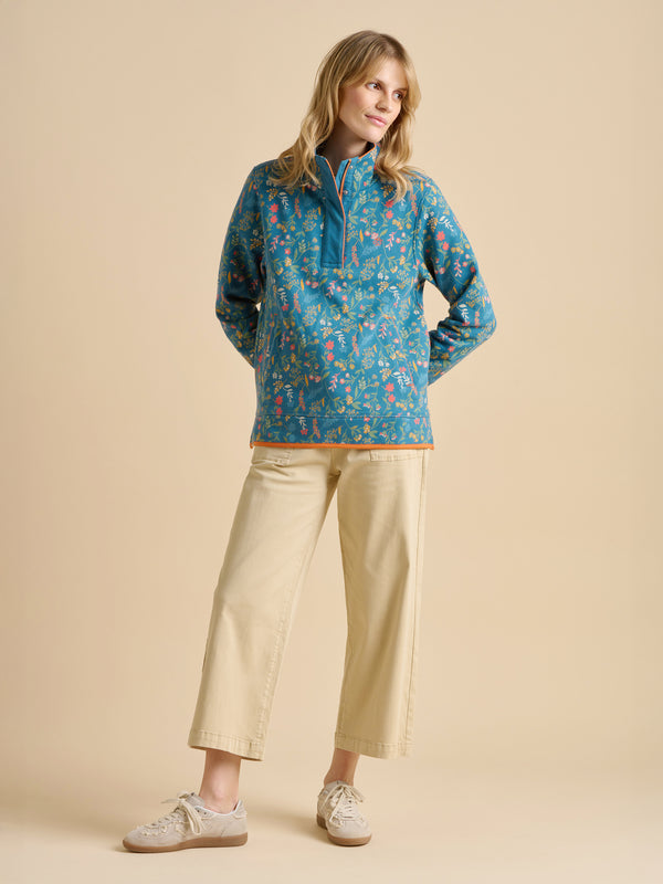 Brakeburn Teal Shoreline Meadow Quarter Zip