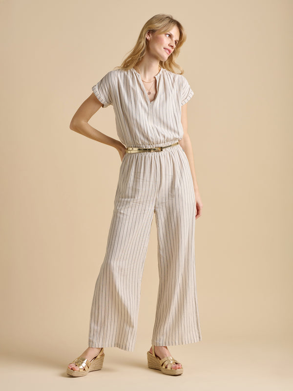 brakeburn Wide Leg Stripe Jumpsuit