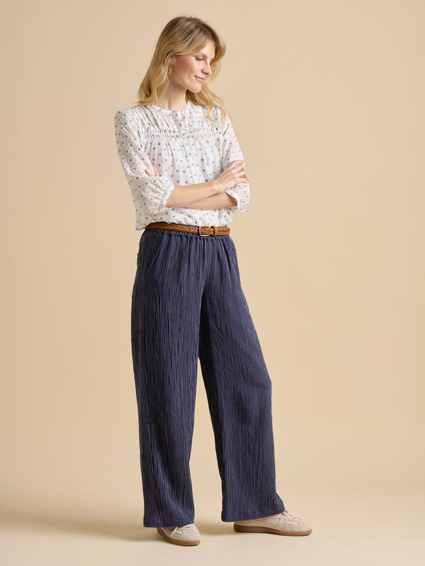 Brakeburn Wide Leg Stripe Trouser
