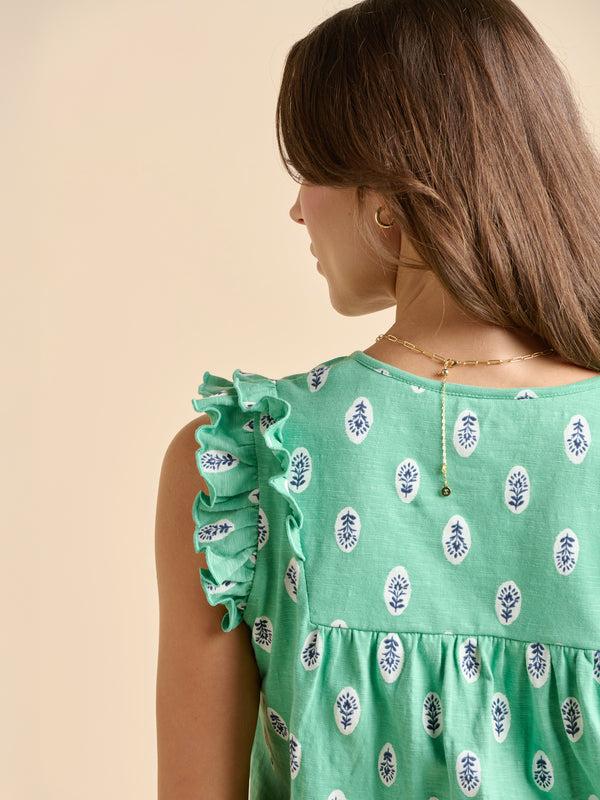 Brakeburn Wood Block Floral Vest