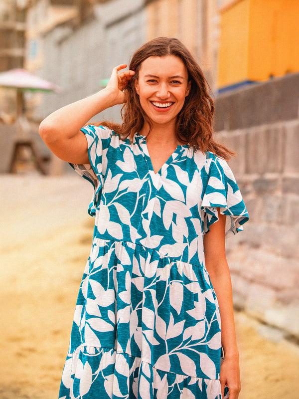 brakeburn Woodland Leaves Knee Length Dress