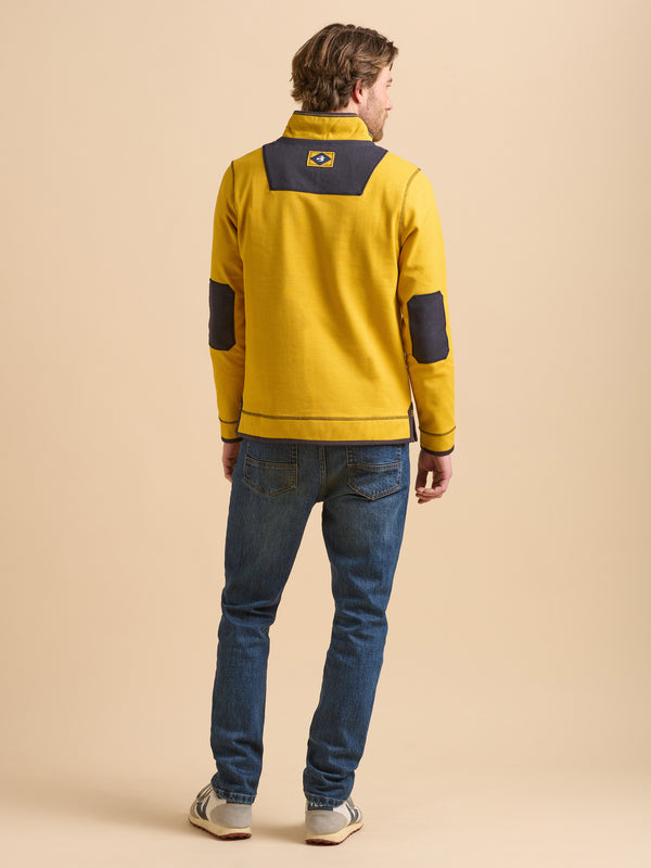 Brakeburn Yellow Pique Quarter Zip