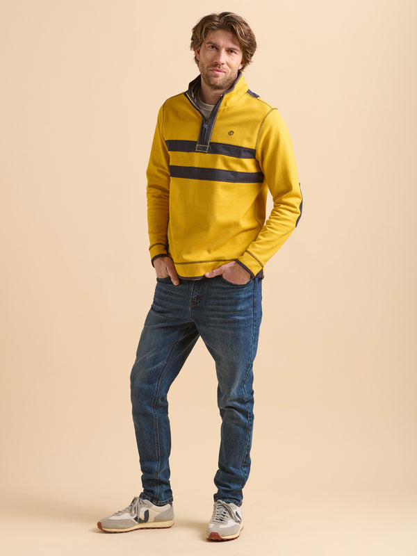 brakeburn Yellow Pique Quarter Zip