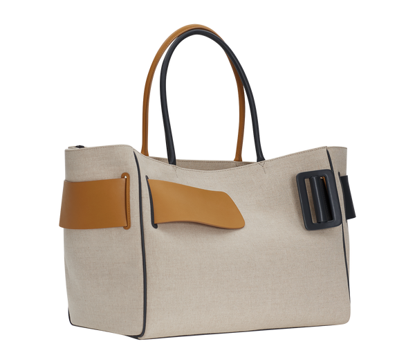Boyy Bobby Weekend Soft Canvas Color Block Natural Peanut Butter Marine