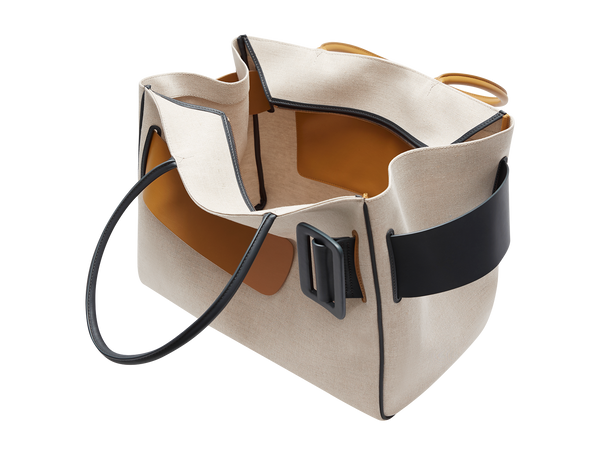 Boyy Bobby Weekend Soft Canvas Color Block Natural Peanut Butter Marine