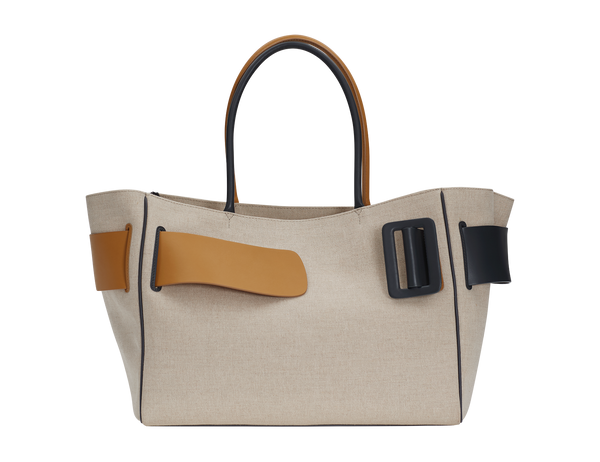 boyy Bobby Weekend Soft Canvas Color Block Natural Peanut Butter Marine