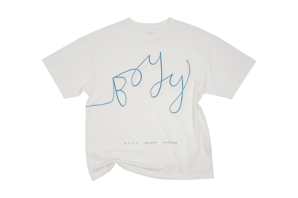 boyy BOYY Poster T-Shirt White/Blue