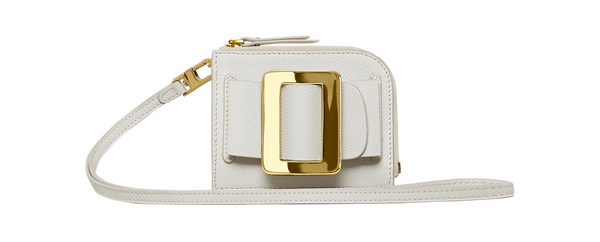 boyy Buckle Card Holder Epsom Blanco