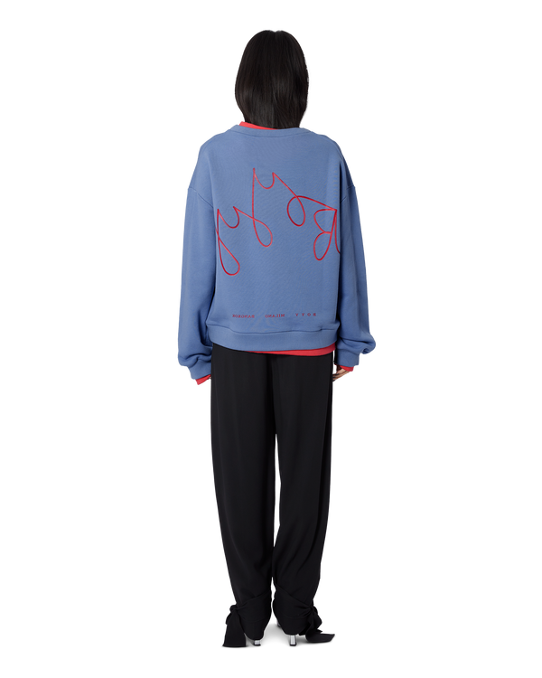 Boyy Double Sweatshirt Space Blue / Watermelon