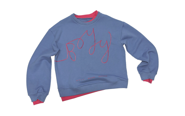 boyy Double Sweatshirt Space Blue / Watermelon