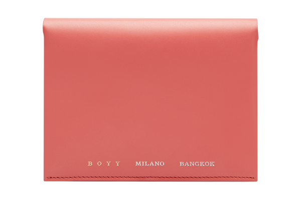 boyy Duplé Passport Case Coral