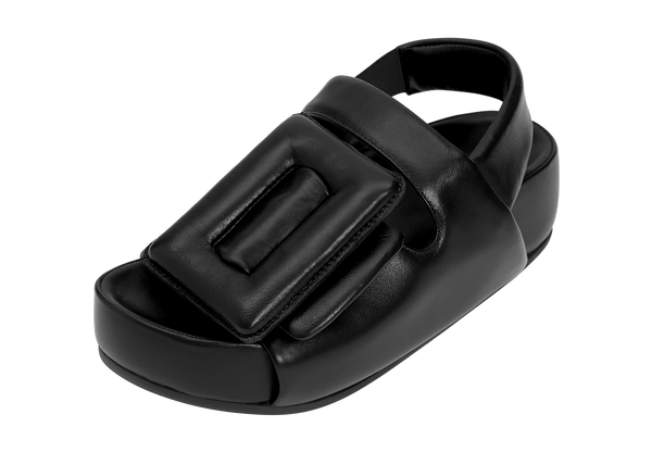 Boyy Puffy Sandal Slingback Black