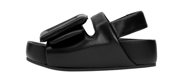 boyy Puffy Sandal Slingback Black