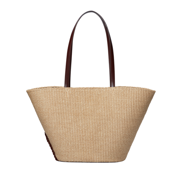 Boyy Raffia Tote 25 Oxblood