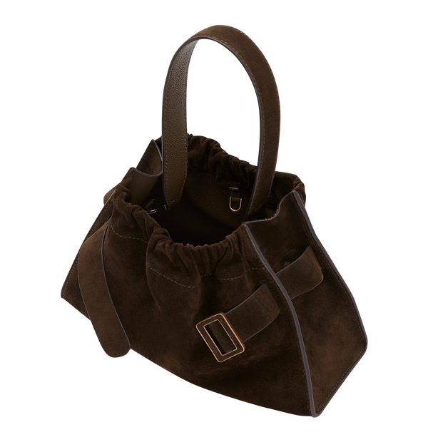 Boyy Scrunchy Satchel Suede Mogano