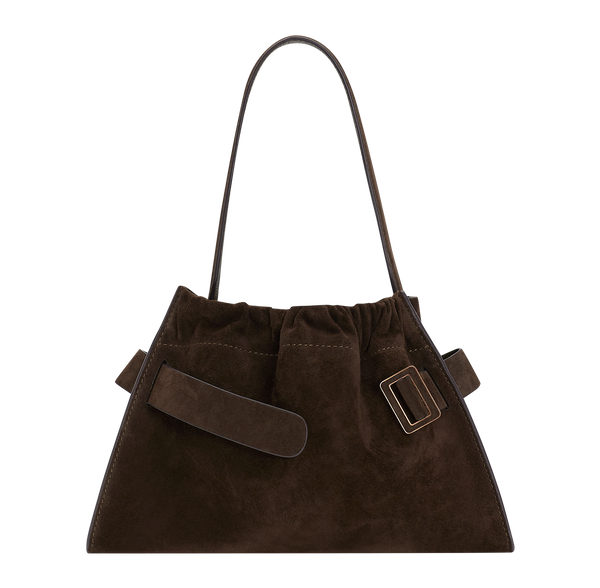 boyy Scrunchy Satchel Suede Mogano