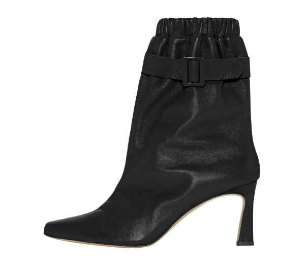 boyy Slouchy Buckle Boot Black