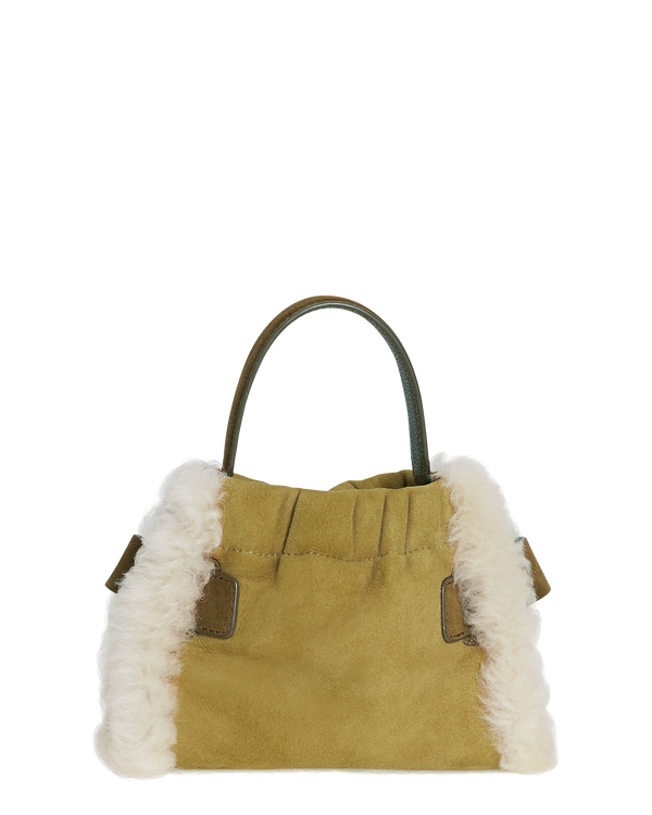 Boyy Square Scrunchy Shearling Beige/Caccia