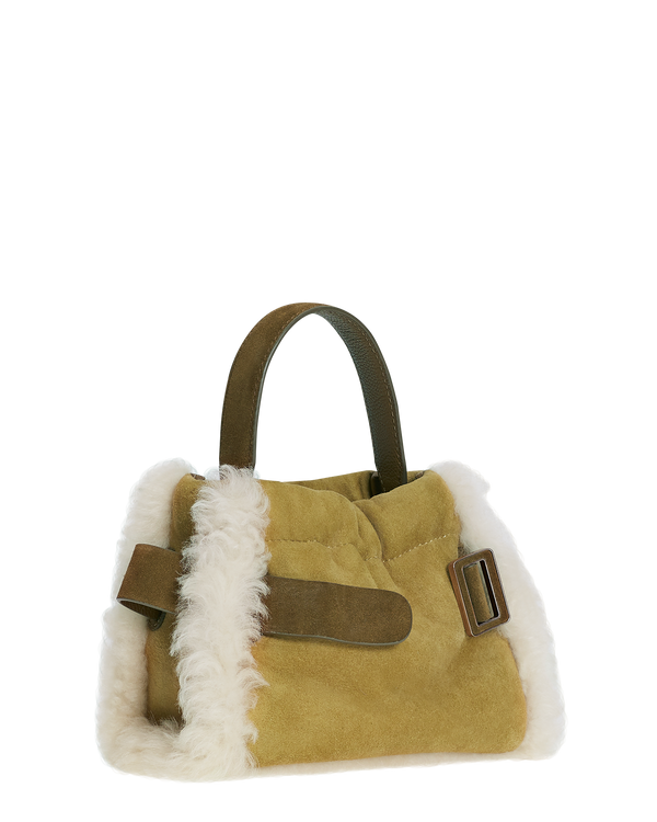 Boyy Square Scrunchy Shearling Beige/Caccia