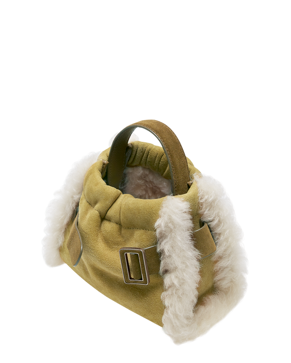 Boyy Square Scrunchy Shearling Beige/Caccia