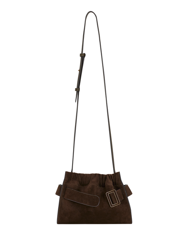 Boyy Square Scrunchy Suede Mogano