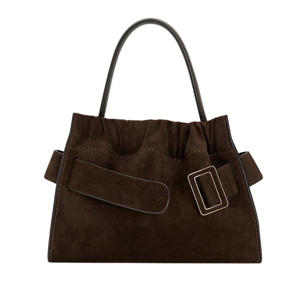 boyy Square Scrunchy Suede Mogano