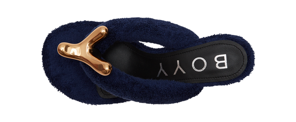 Boyy YY Sandal Terry Cloth Navy