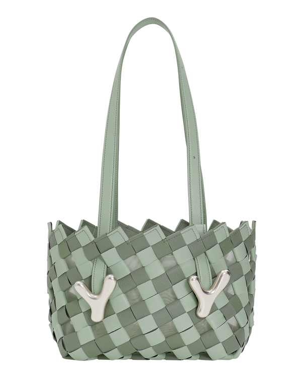 Boyy YY West 23 Woven Tote Celadon Pistachio