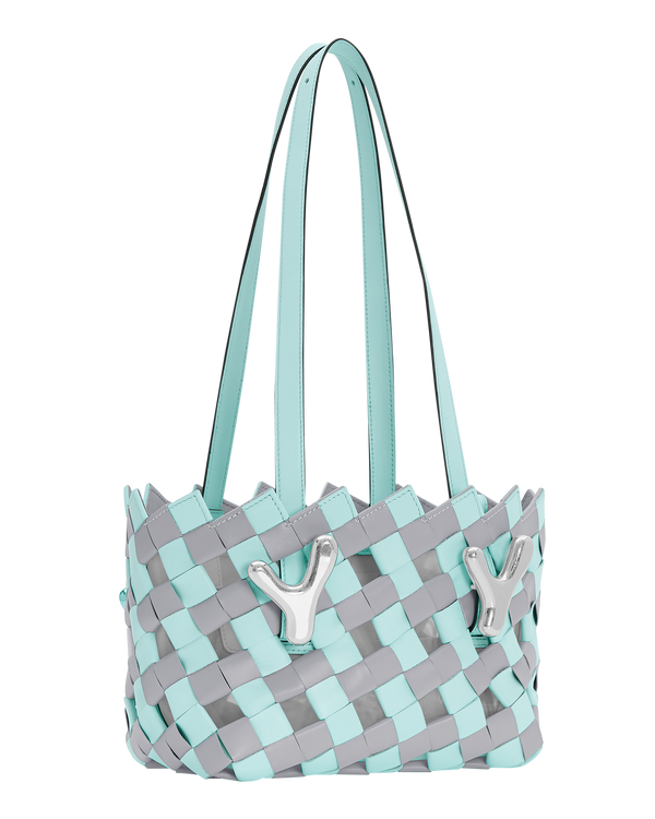 Boyy YY West 23 Woven Tote Mint Mist Grey