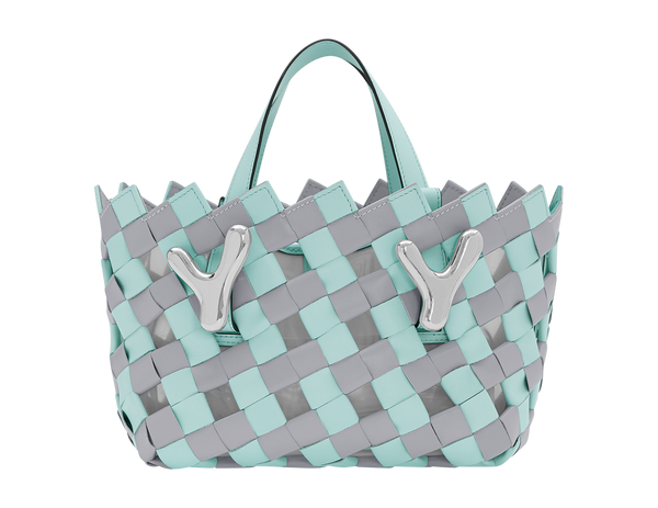 Boyy YY West 23 Woven Tote Mint Mist Grey
