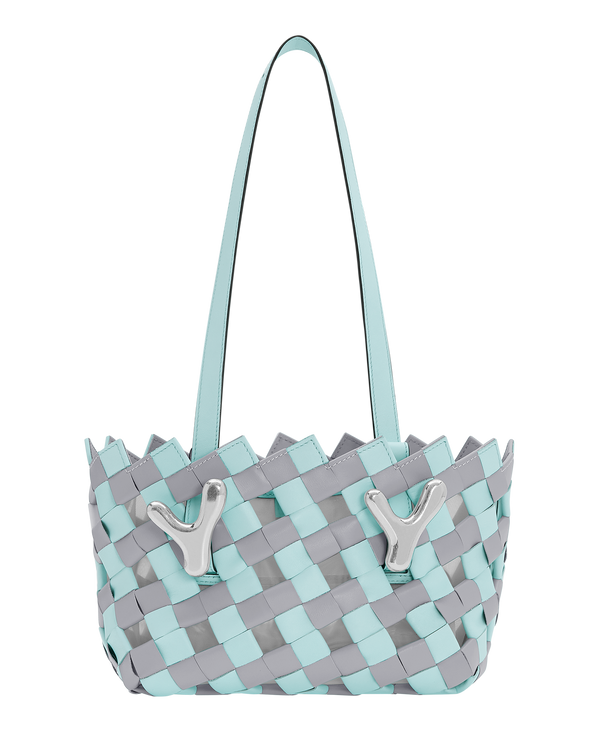 boyy YY West 23 Woven Tote Mint Mist Grey