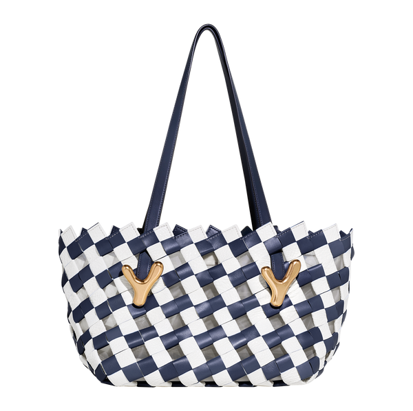 boyy YY West 26 Woven Tote Birch Marine