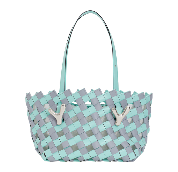 boyy YY West 26 Woven Tote Mint Mist Grey