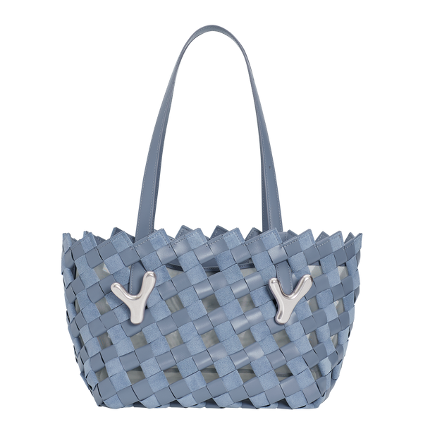 boyy YY West 26 Woven Tote Muted Blue