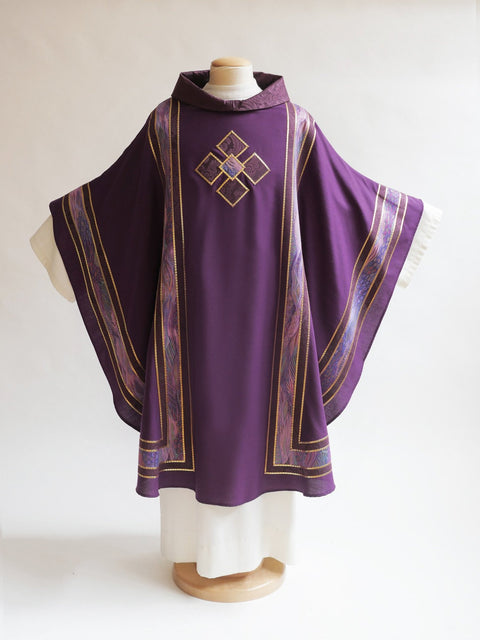 bramante 300 Series Symmetrical with Cross Purple Sample Chasuble