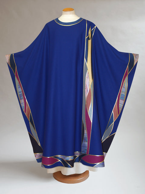 bramante Advent Candle Chasuble with Peripheral Bands
