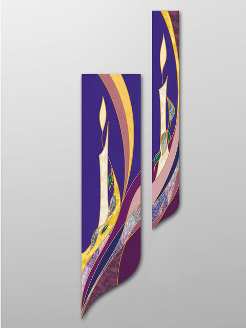 Bramante Advent Candles Sarum Blue Banners Collection