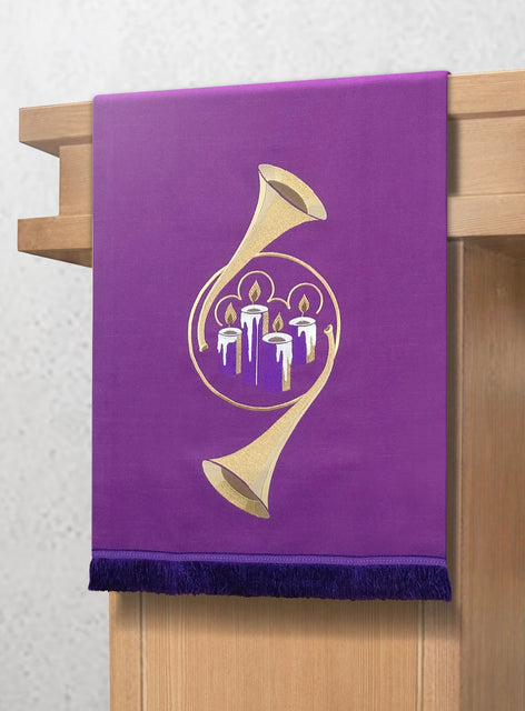 Bramante Advent Horns & Candles Sample Lectern Hanging
