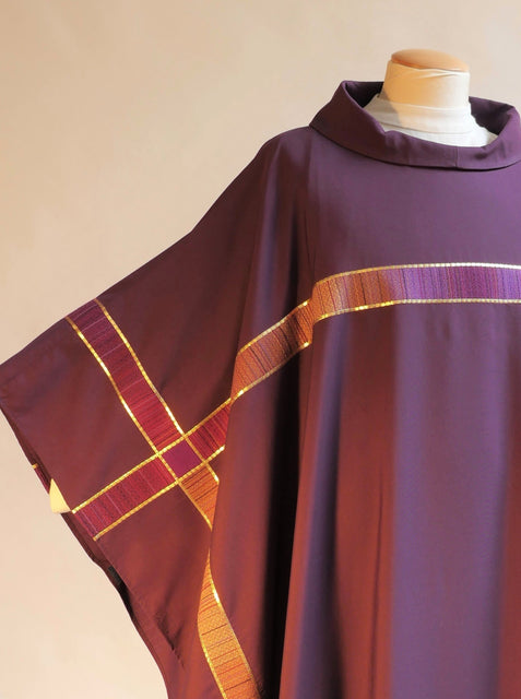 Bramante Asymmetrical Cross Chasuble For Advent & Lent