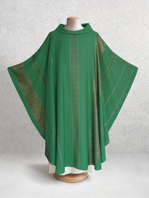 bramante Beaulieux Asymmetrical Woven Sample Chasuble in Green