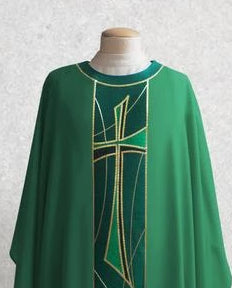 Bramante 811 Cross Chasuble In Green