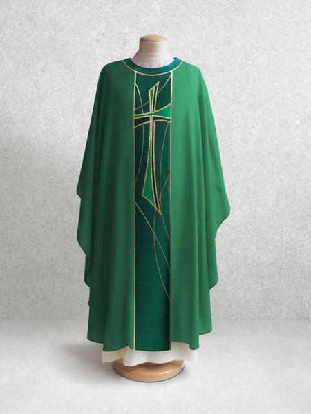 bramante 811 Cross Chasuble in Green