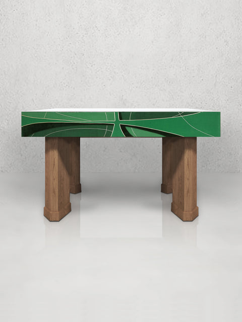 bramante 811 Cross Sample Altar Frontal in Green